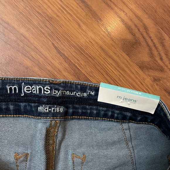 NWT M Jeans by Maurice’s Size 10 Mid Rise Regular Dark Wash Jeans. - Picture 10 of 13